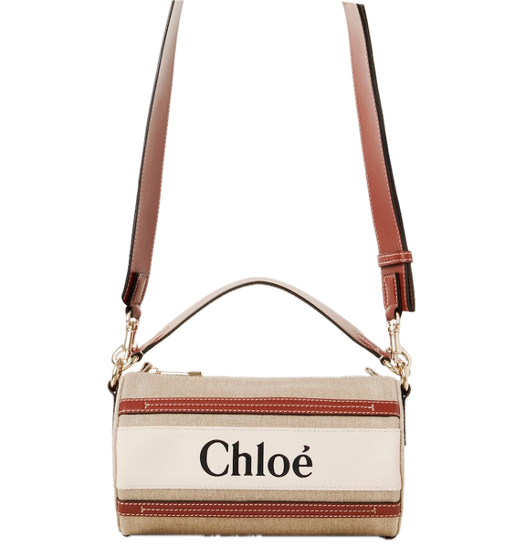  Túi Nữ Chloe Woody Tube Shoulder Bag 'White Brown' 