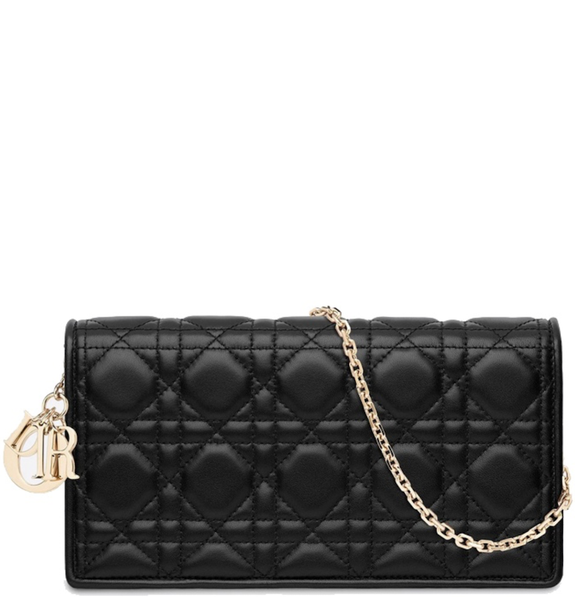  Túi Nữ Dior Lady Dior Pouch 'Black Cannage Lambskin' 