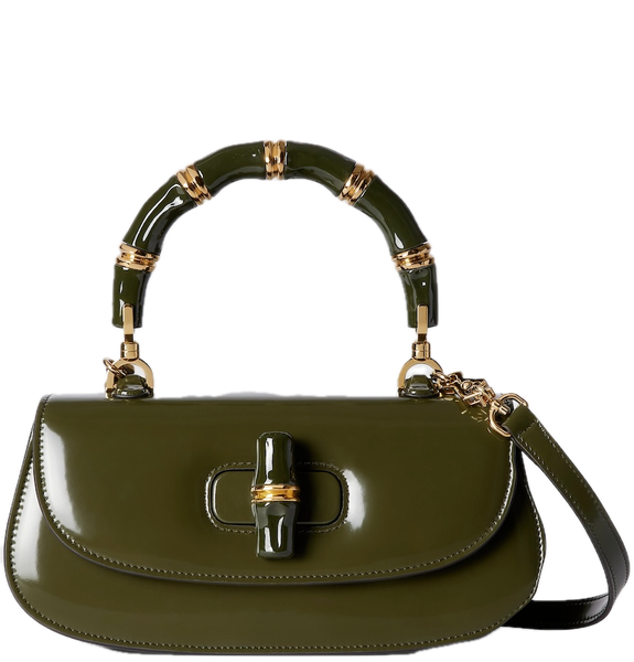  Túi Nữ Gucci Bamboo Diva Small Handle Bag 'Green' 