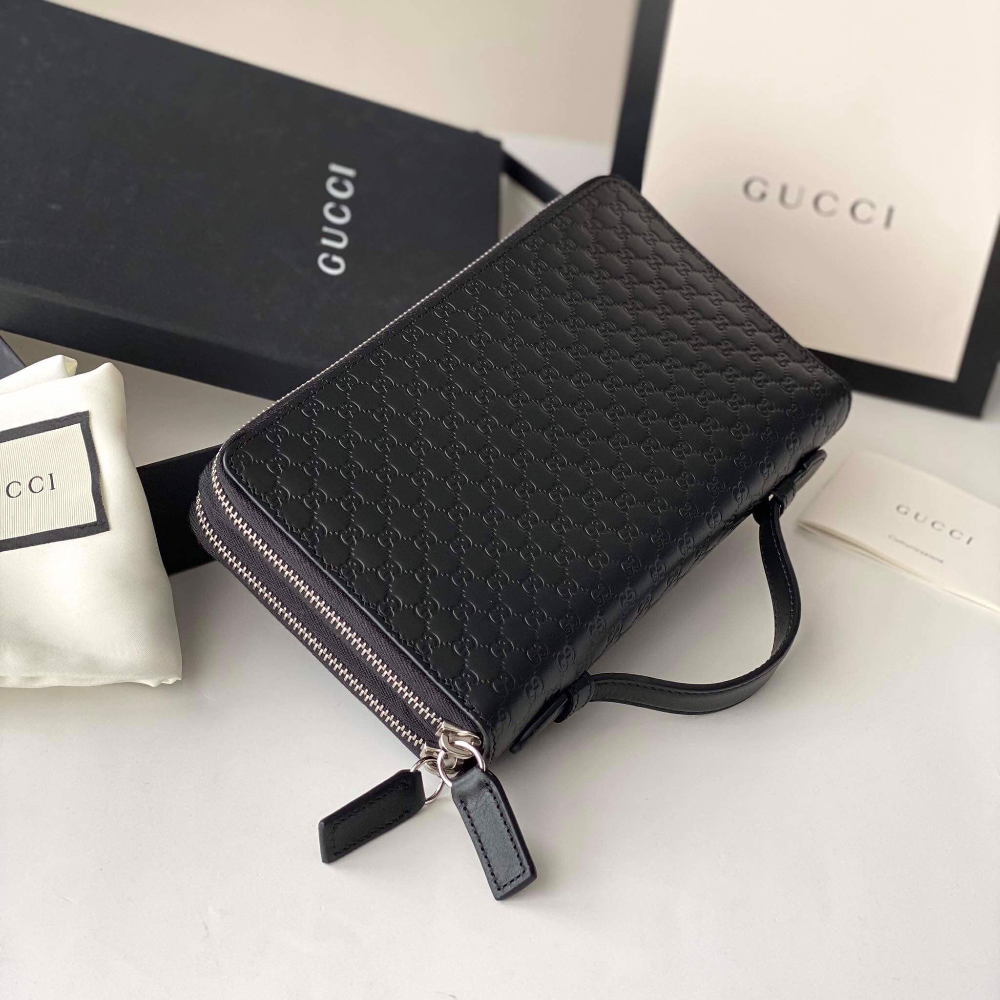 Túi Nữ Gucci Wallets Long Zipper Wallet 'Black' 449246-BMJ1N-1000 – LUXITY