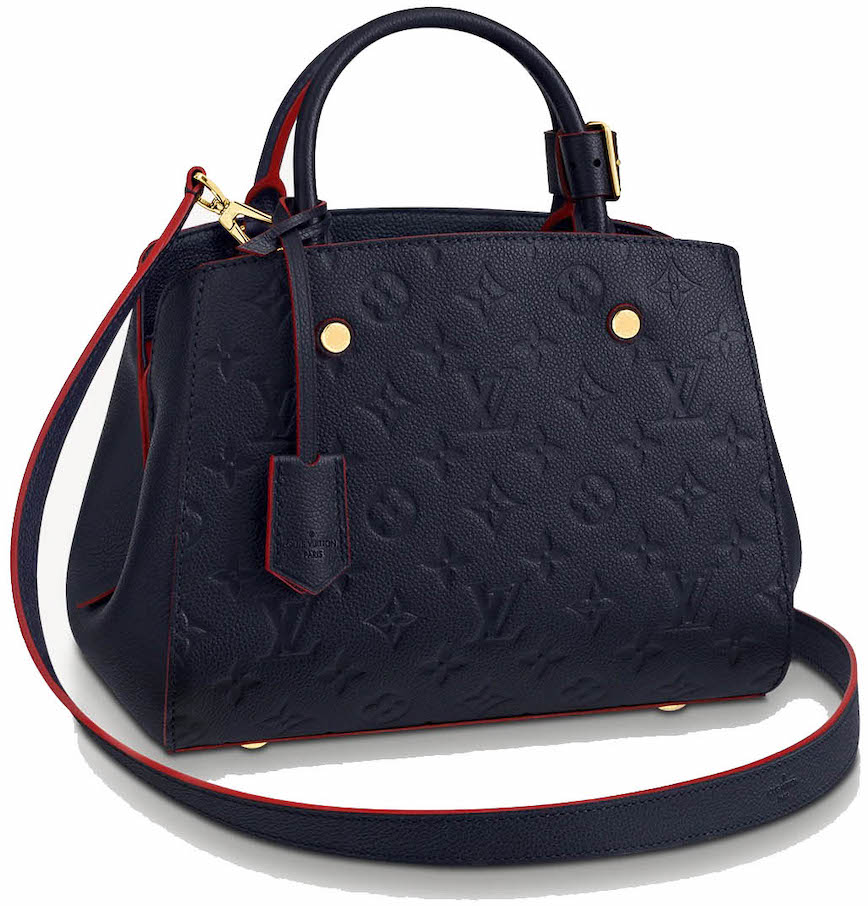  Túi Nữ Louis Vuitton Montaigne BB Monogram 'Navy Blue Red' 