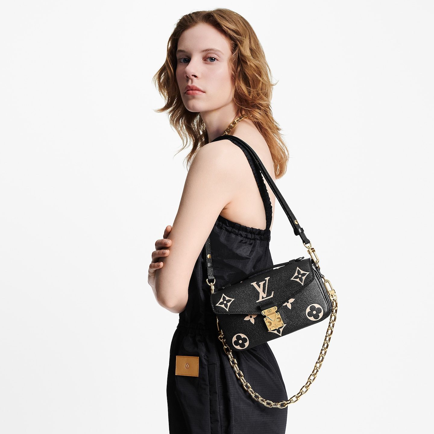 Túi Nữ Louis Vuitton Pochette Métis East West 'Noir Beige' M46596 – LUXITY