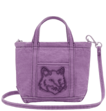  Túi Nữ Maison Kitsune Fox Head Mini Tote 'Lilac' 