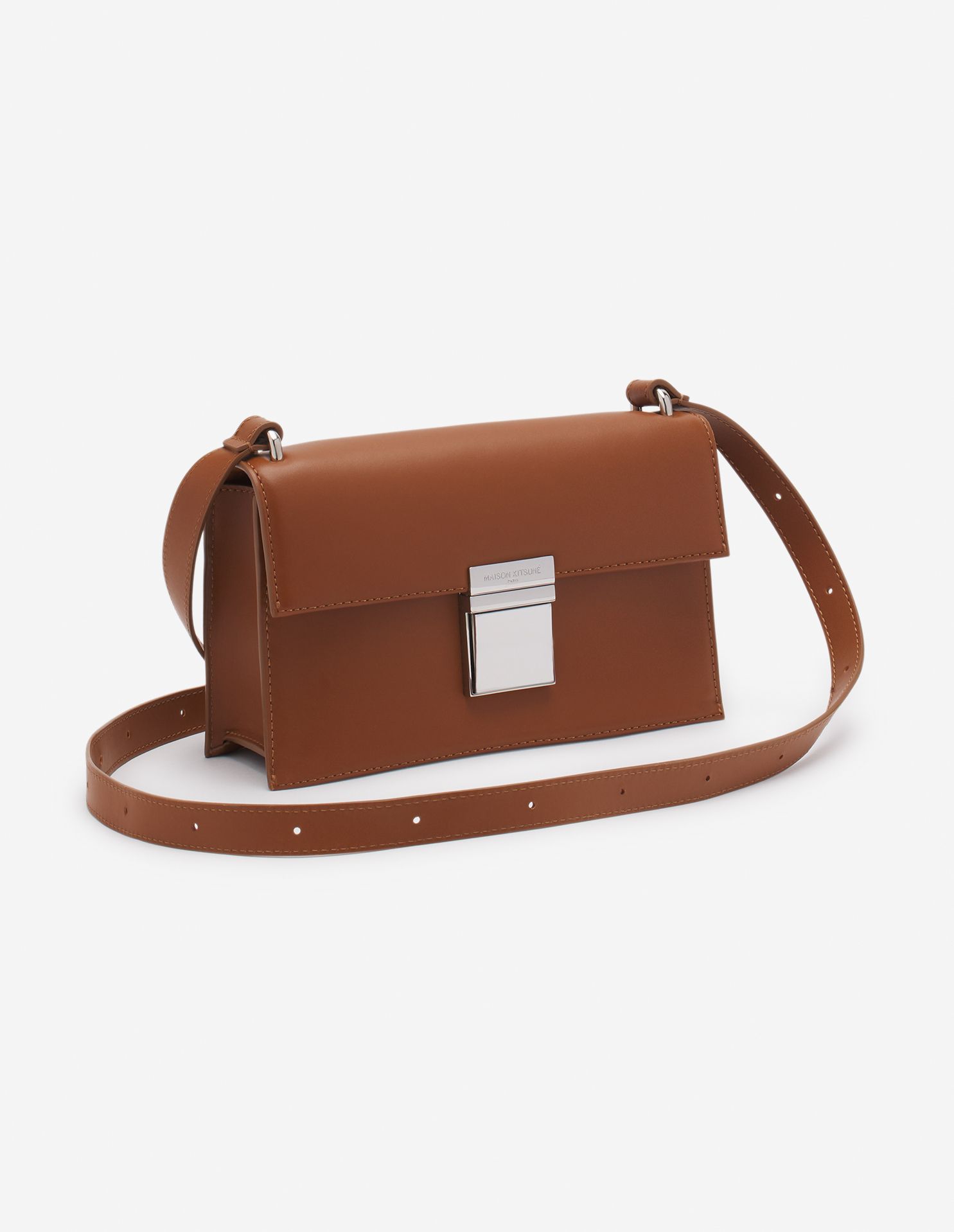  Túi Nữ Maison Kitsune Preppy Baguette 'Tobaco' 