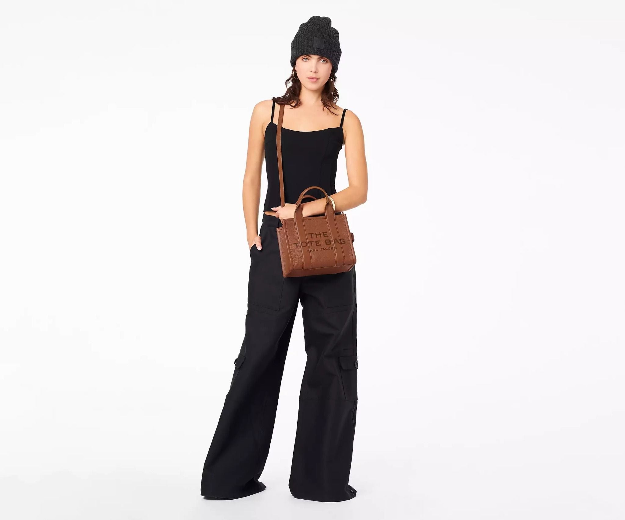  Túi Nữ Marc Jacobs Leather Small Tote Bag 'Argan Oil' 
