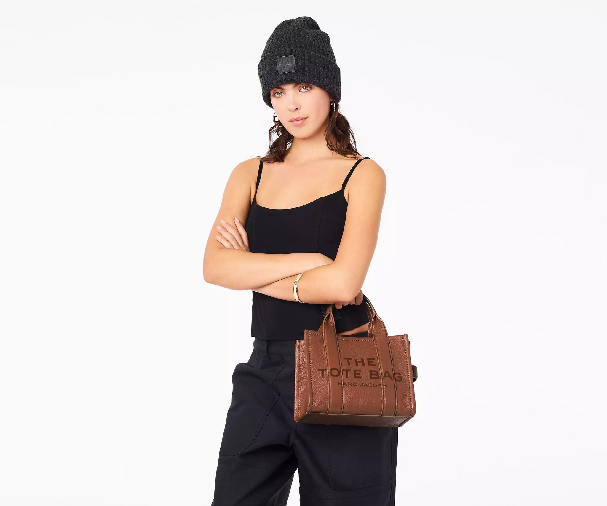  Túi Nữ Marc Jacobs Leather Small Tote Bag 'Argan Oil' 
