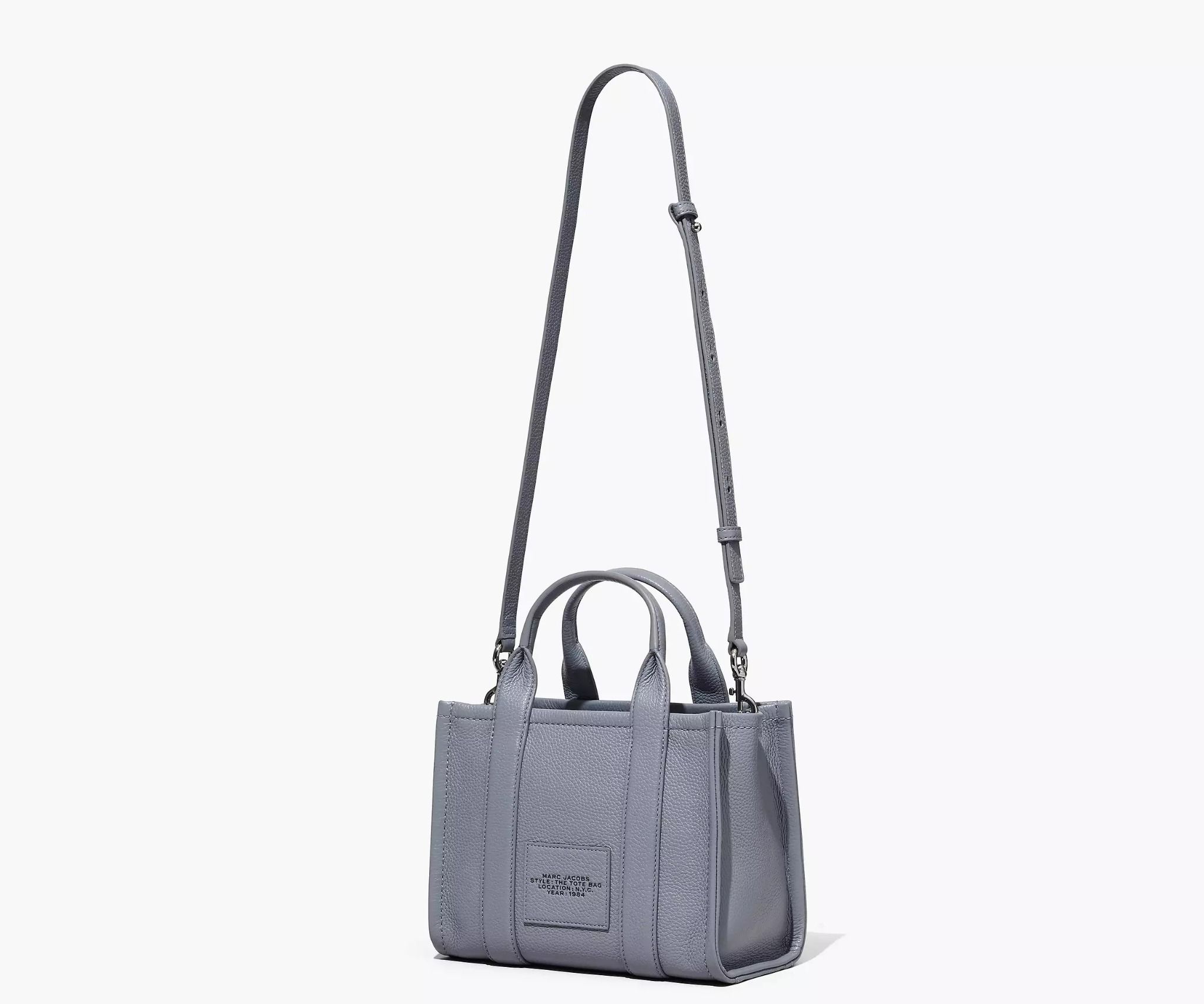  Túi Nữ Marc Jacobs Leather Small Tote Bag 'Wolf Grey' 
