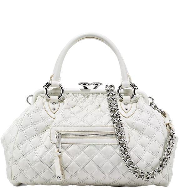  Túi Nữ Marc Jacobs Re-edition Quilted Stam Bag 'White' 