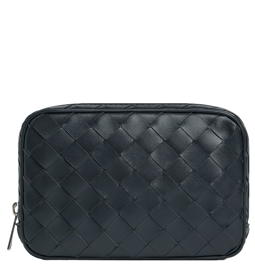  Ví Nam Bottega Veneta Intrecciato Small Zipped Organizing Pouch 'Shadow' 