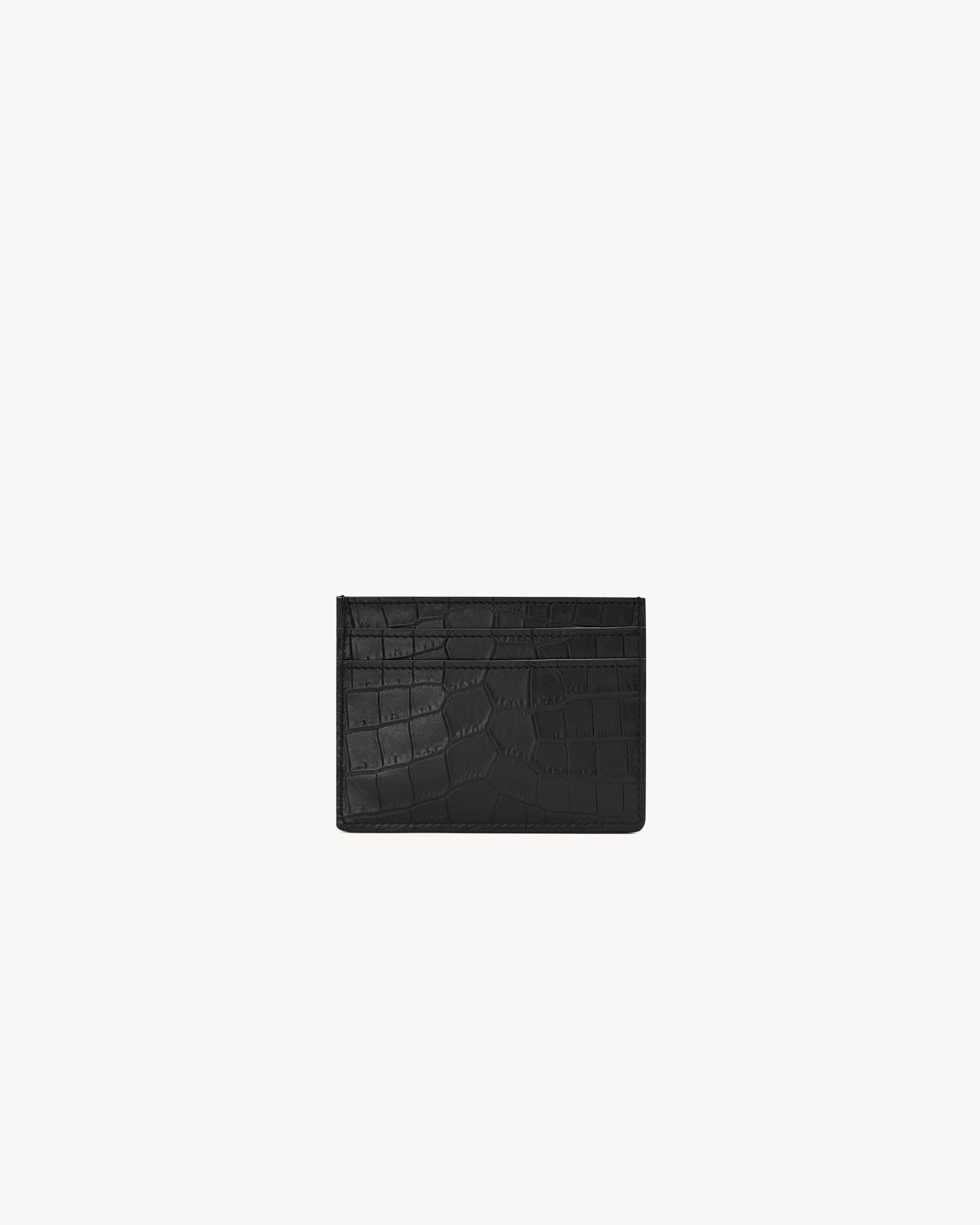  Ví Saint Laurent Tiny Cassandre Card Case 'Black' 