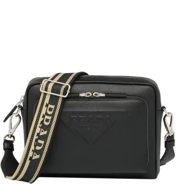  Túi Nam Prada Saffiano Leather Shoulder 'Black' 