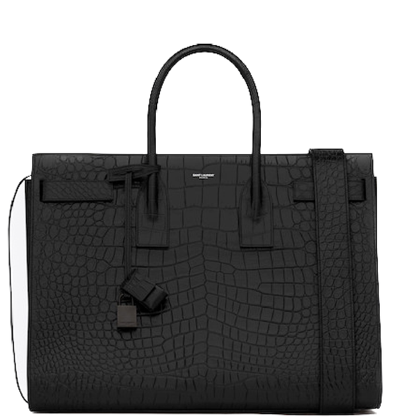  Túi Nam Saint Laurent Large Sac De Jour Crocodile 'Black' 