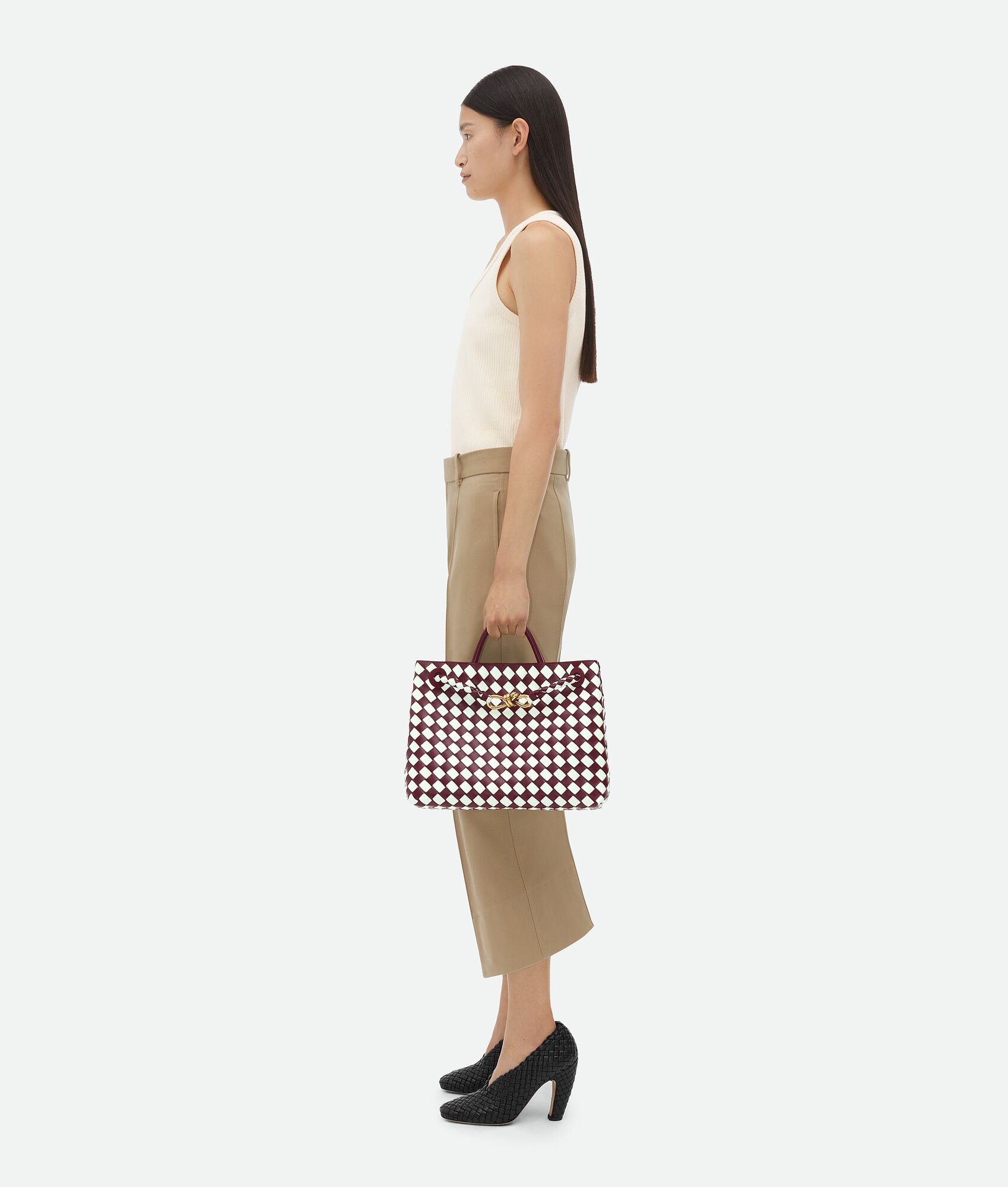  Túi Nữ Bottega Veneta Medium Andiamo 'Barolo Glacier' 