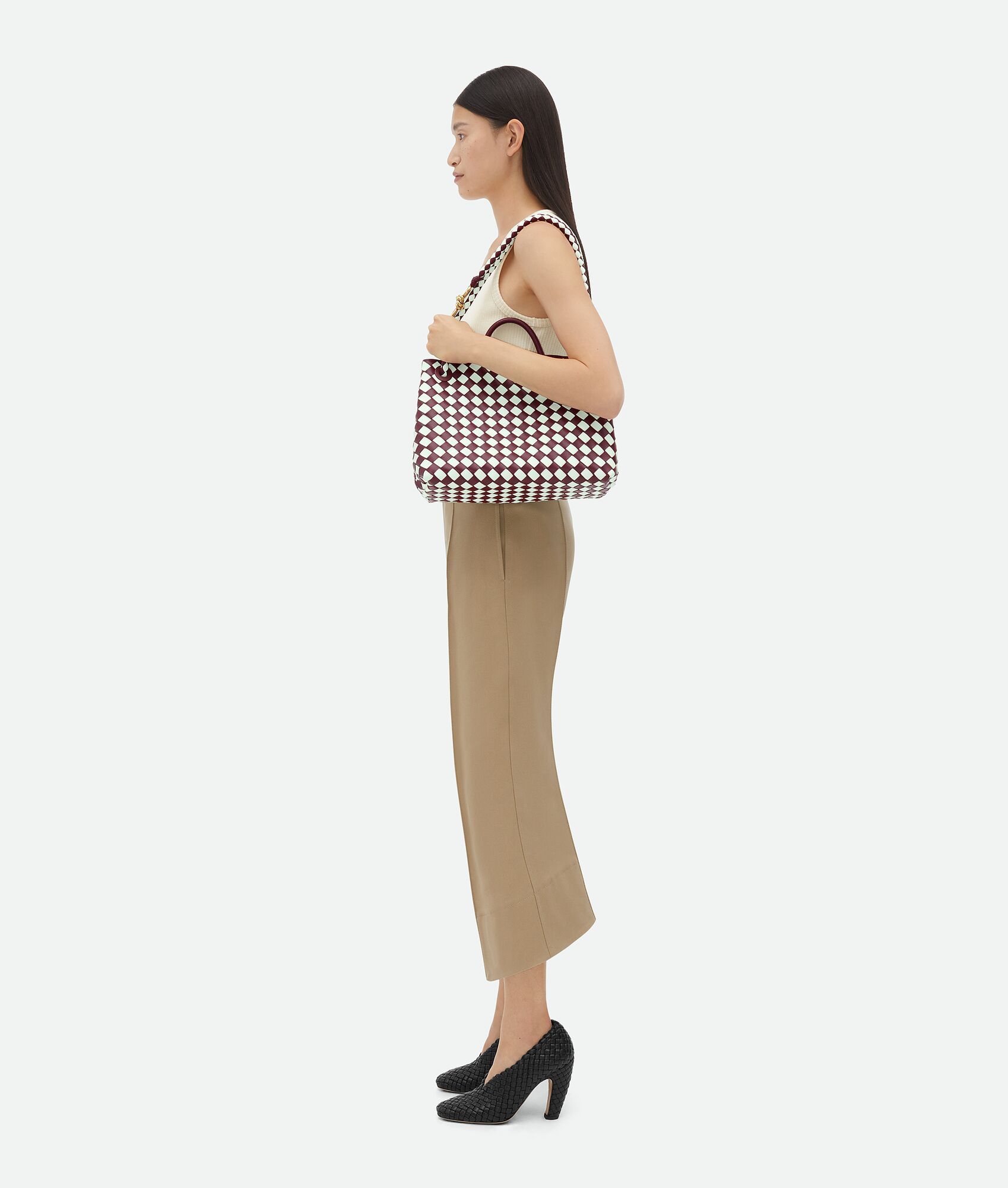  Túi Nữ Bottega Veneta Medium Andiamo 'Barolo Glacier' 