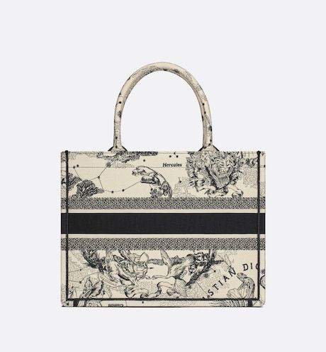 Túi Nữ Dior Medium Book Tote 'Latte Zodiac Embroidery' M1296ZRHZ