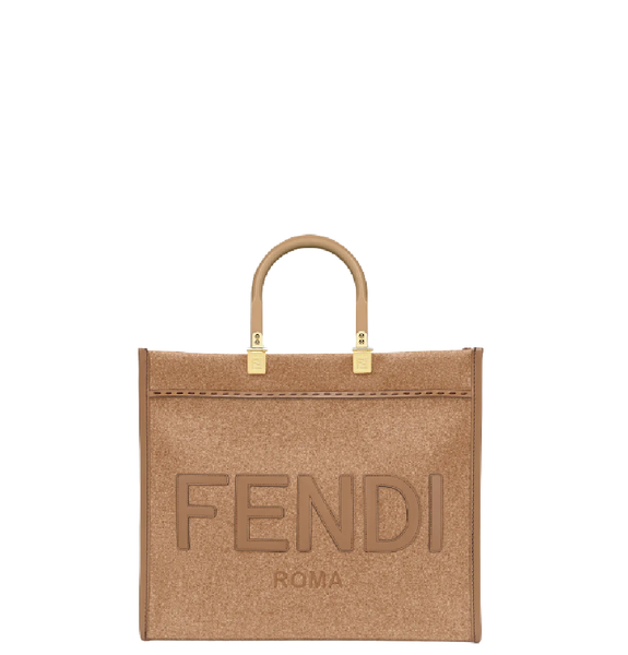  Túi Nữ Fendi Flannel Shopper 'Beige' 