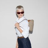  Túi Nữ Gucci GG Emblem Super Mini Shoulder Bag 'Beige' 