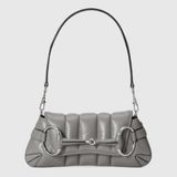  Túi Nữ Gucci Horsebit Chain Small Shoulder Bag 'Grey' 