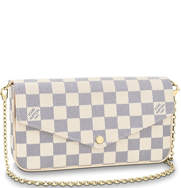  Túi Nữ Louis Vuitton Pochette Felicie Damier Azur Canvas 'White' 