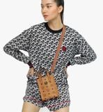  Túi Nữ MCM X-Mini Aren Tote Bag In Visetos Nappa 'Cognac' 