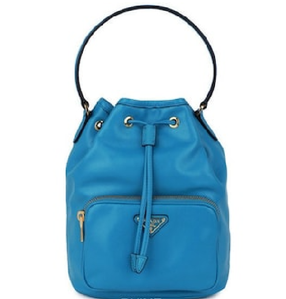  Túi Nữ Prada Tote Bandoliera Voyage Strap Bucket 'Blue' 