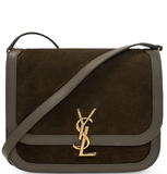  Túi Nữ Saint Laurent Suede Smooth Solferino 'Khaki' 