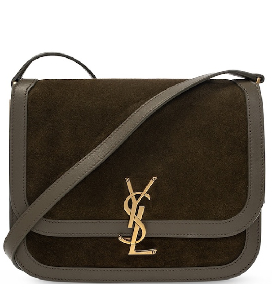  Túi Nữ Saint Laurent Suede Smooth Solferino 'Khaki' 