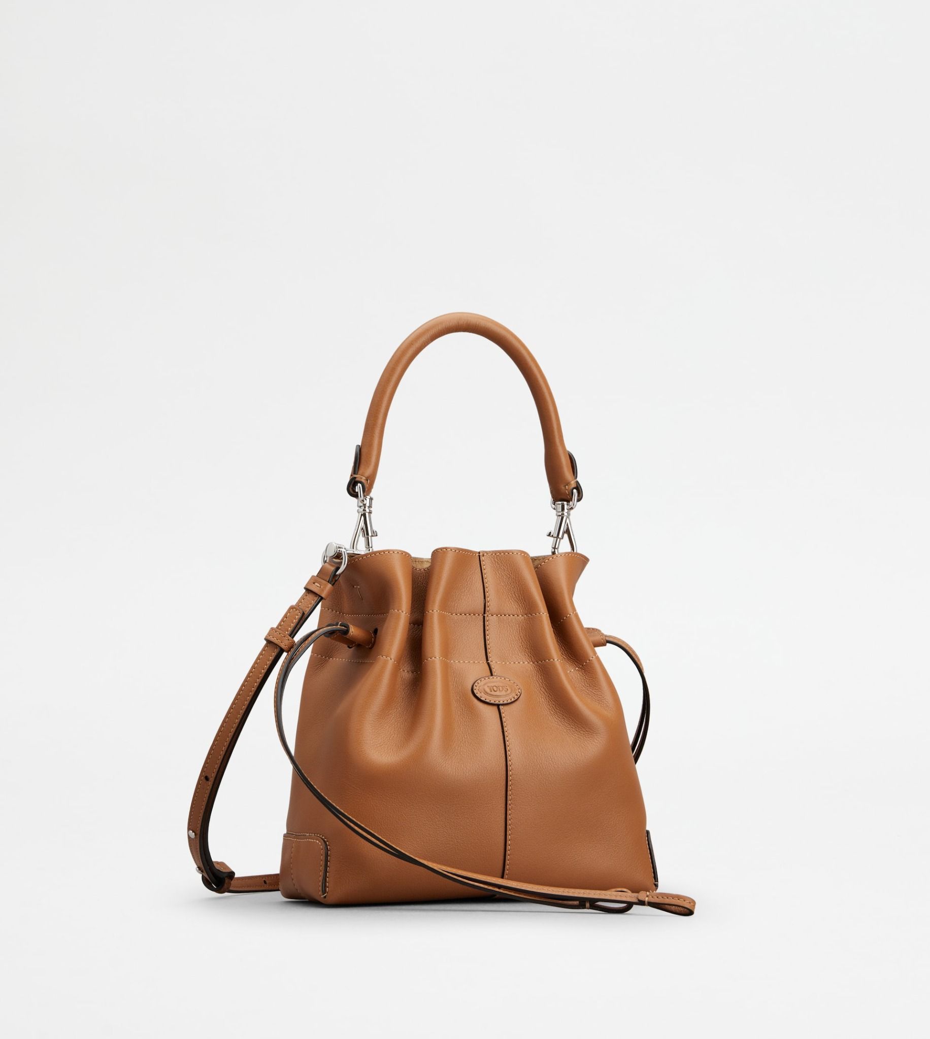  Túi Nữ Tod's Di Bag Bucket Bag Leather Mini Drawstring 'Brown' 