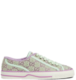  Giày Nữ Gucci Tennis 1977 'Pale Green And Lilac GG Crystal Canvas' 