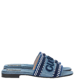  Dép Nữ Gucci Slide Sandal Script 'Light Blue Denim' 