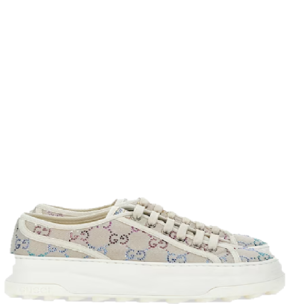  Giày Nữ Gucci GG Trainer 'Off White Crystals' 