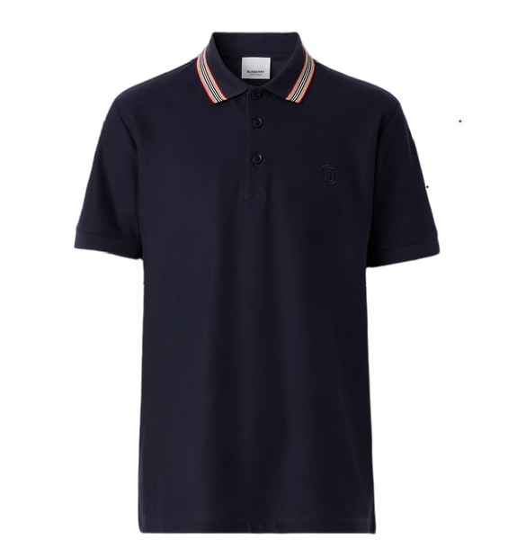  Áo Nam Burberry Monogram Icon Stripe Polo 'Navy' 