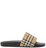  Dép Nam Burberry Check Slides 'Archive Beige' 