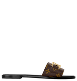  Dép Nữ Louis Vuitton Lock It Flat Mules 'Brown' 