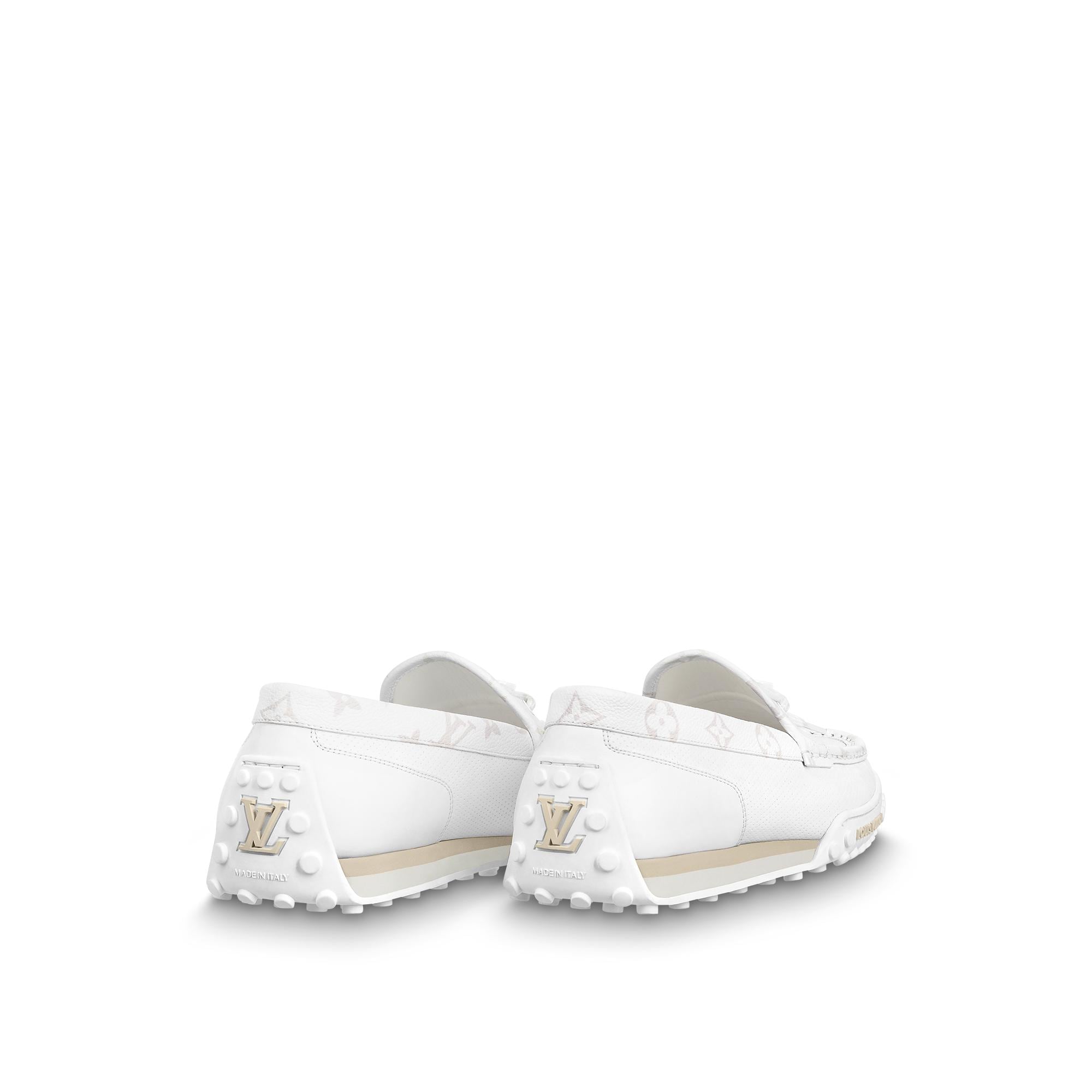 Giày Nam Louis Vuitton Racer Moccasin 'White' 1A9ZGC – LUXITY