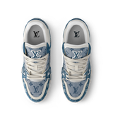  Giày Nam Louis Vuitton Trainer Sneaker 'Blue' 