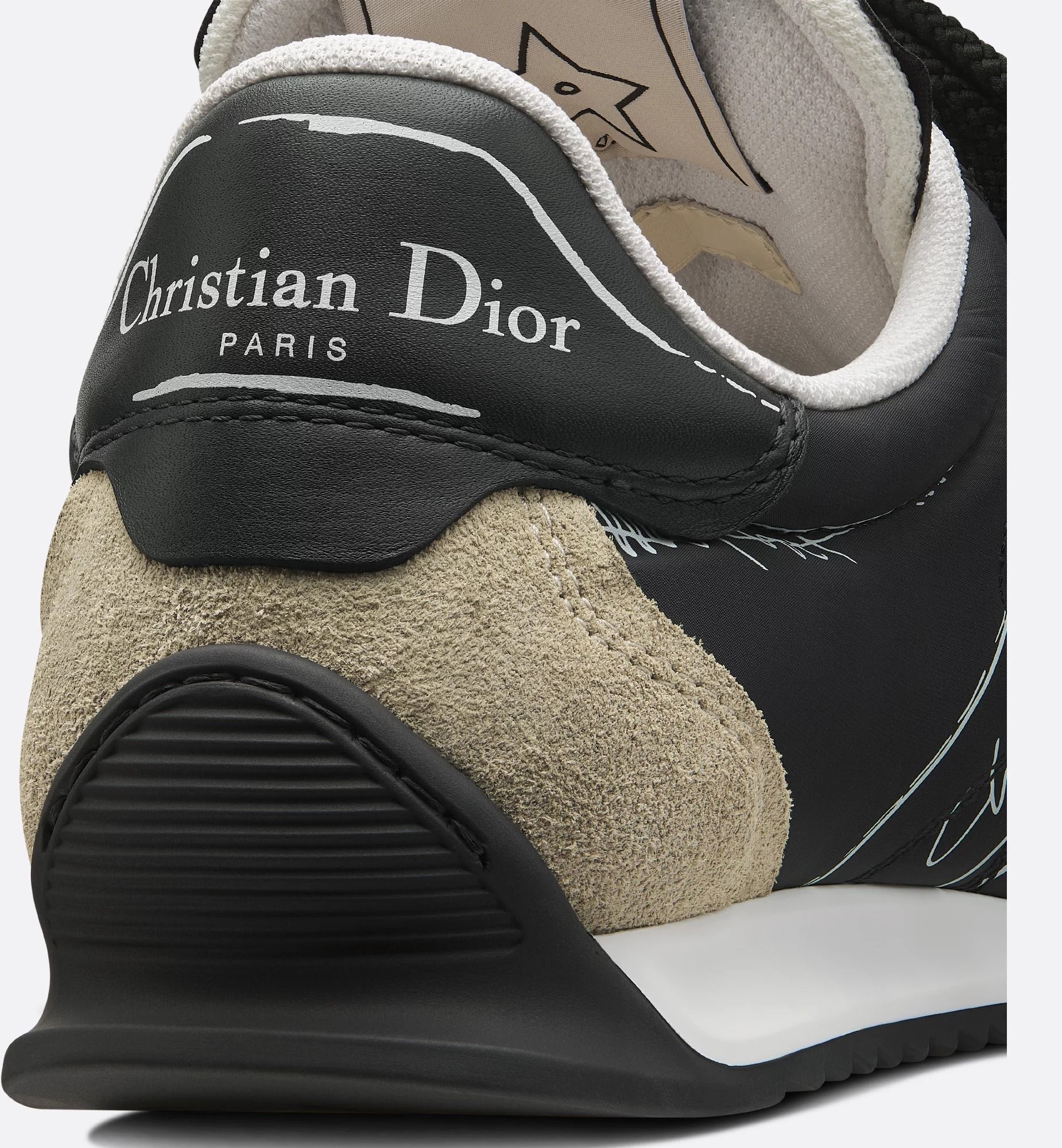  Giày Nữ Dior D-Sketch Sneaker 'Black' 