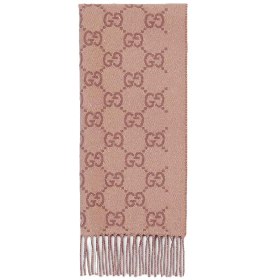  Khăn Gucci GG Cashmere Shawl 'Brown' 