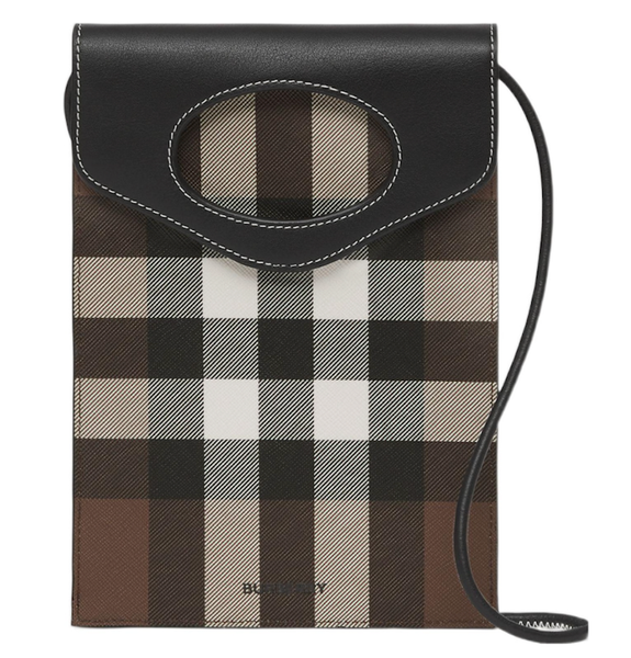  Túi Burberry Check Logo Crossbody Bag 'Brown' 