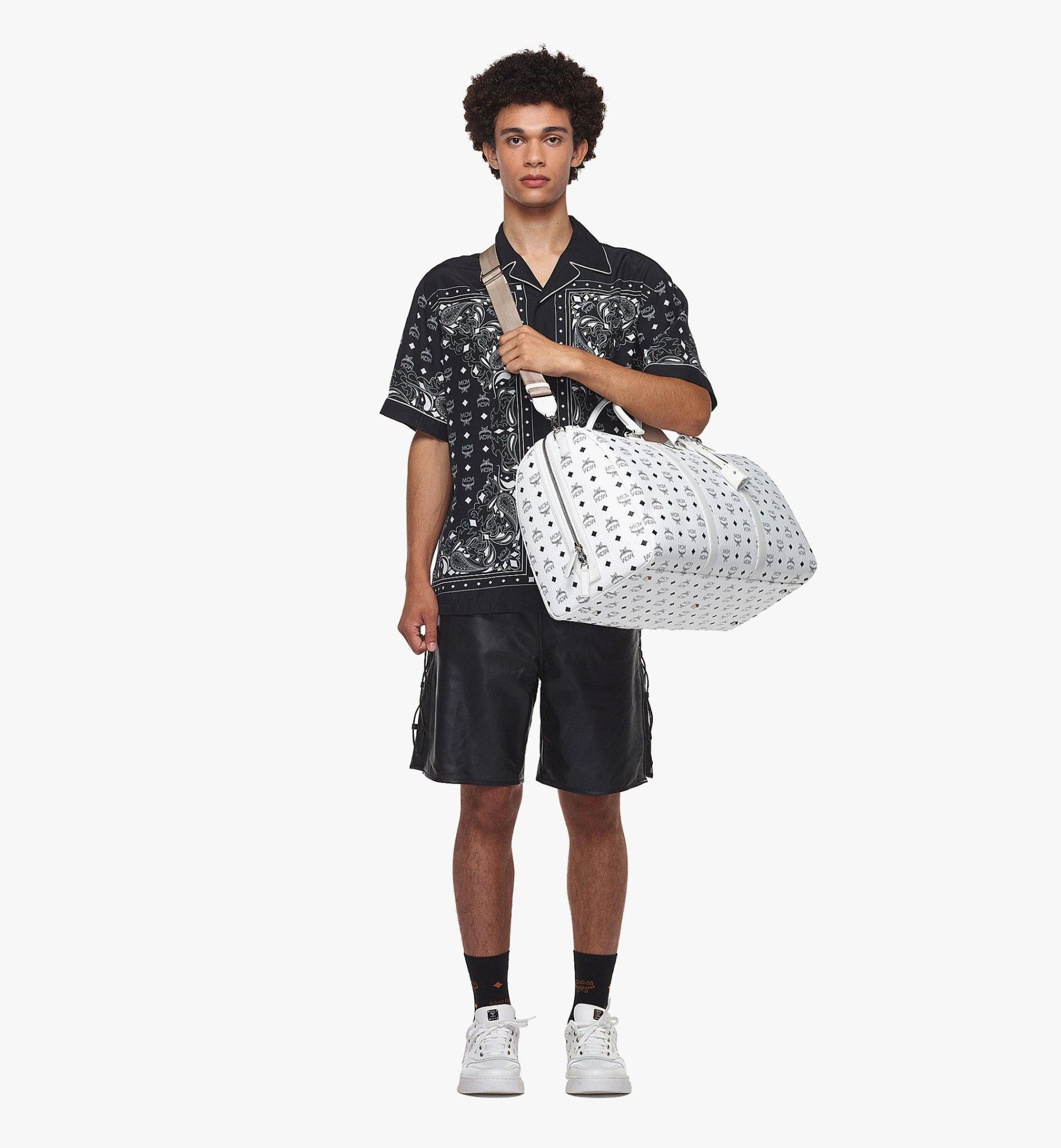  Túi MCM Ottomar Weekender Bag 'White' 