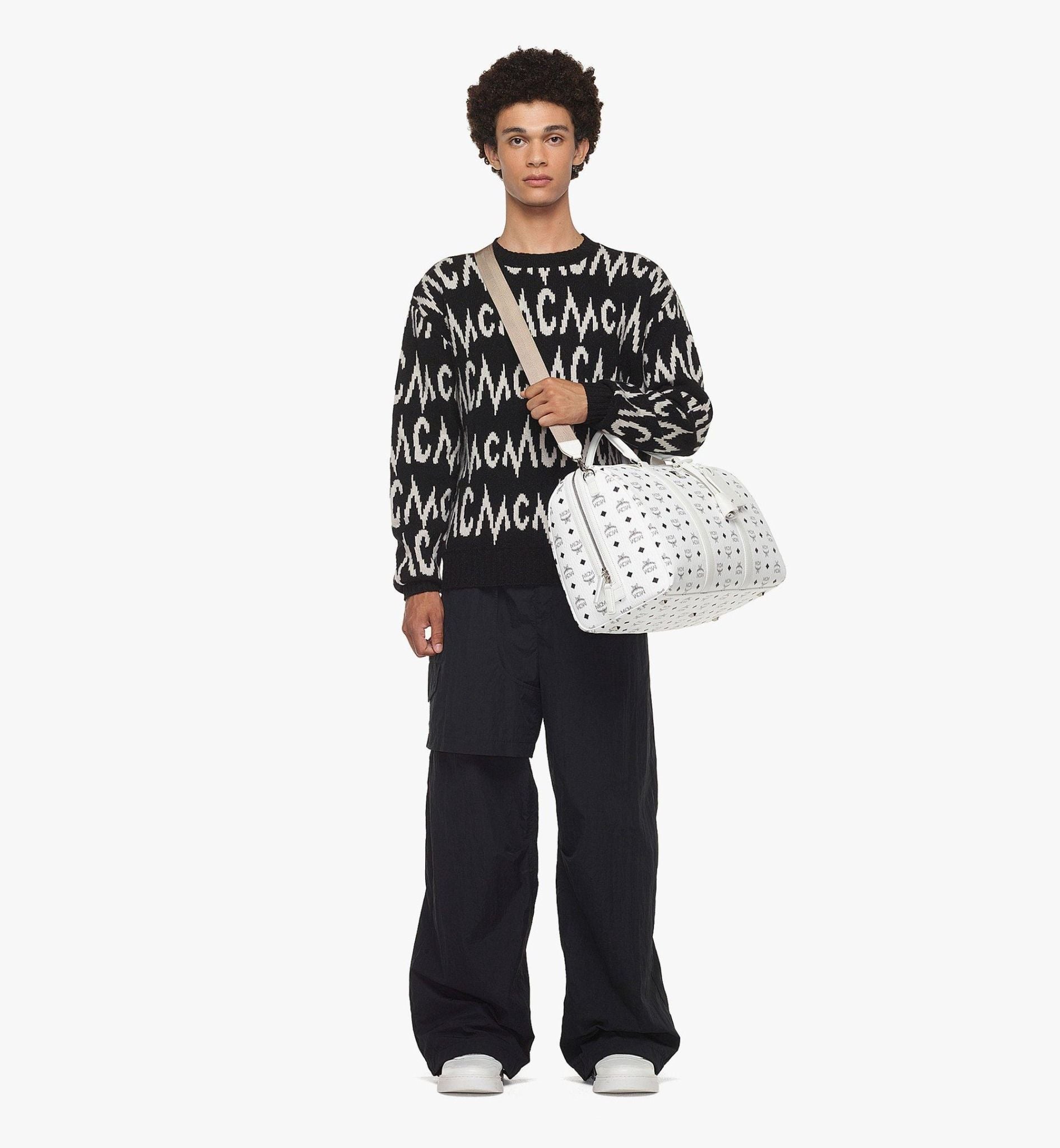  Túi MCM Ottomar Weekender Bag 'White' 