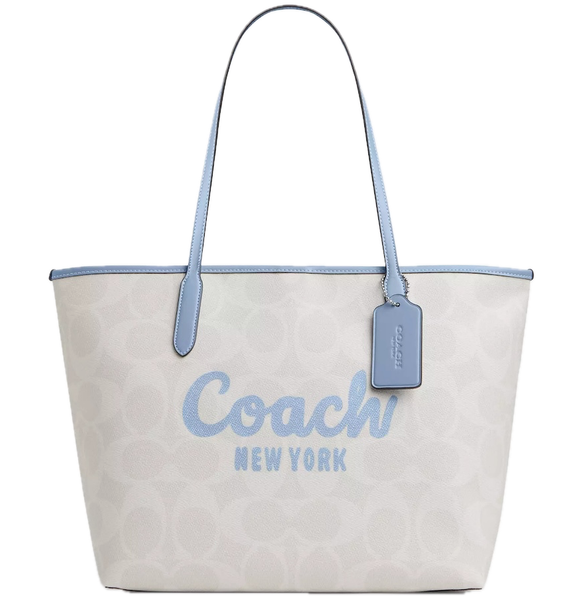  Túi Nữ Coach Tote City Graphic 'Grey Blue' 