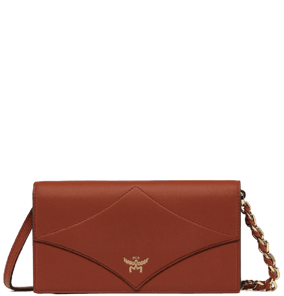  Túi Nữ MCM Diamond Chain Wallet 'Brown' 