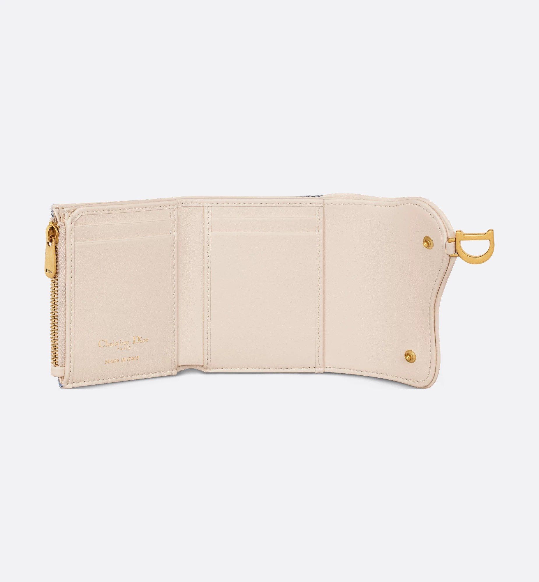  Ví Nữ Dior Saddle Lotus Wallet 'Blue' 