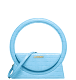  Túi Nữ Jacquemus Le Sac Rond 'Croco Blue' 