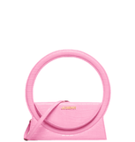  Túi Nữ Jacquemus Le Sac Rond 'Croco Pink' 