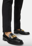  Giày Nam Versace La Greca Plaque Loafers 'Black' 