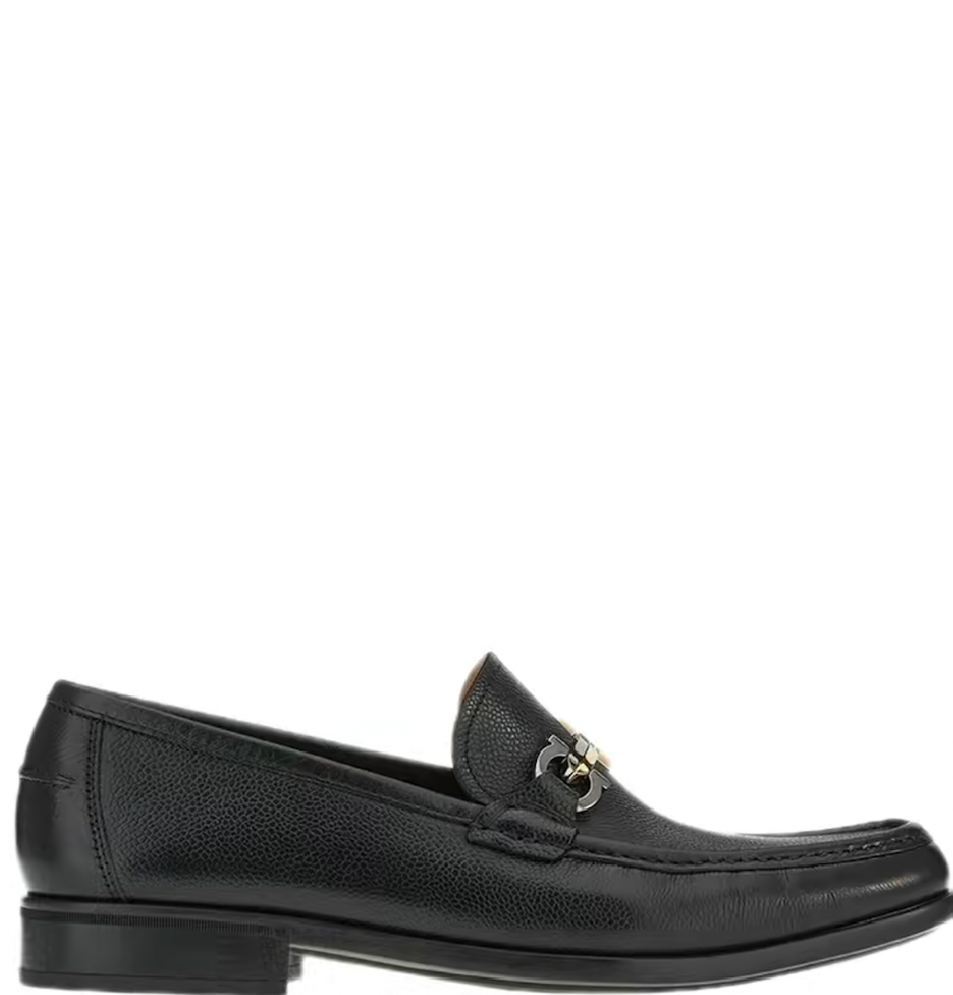  Giày Salvatore Ferragamo Nam Loafer With Gancini Ornament 'Black' 
