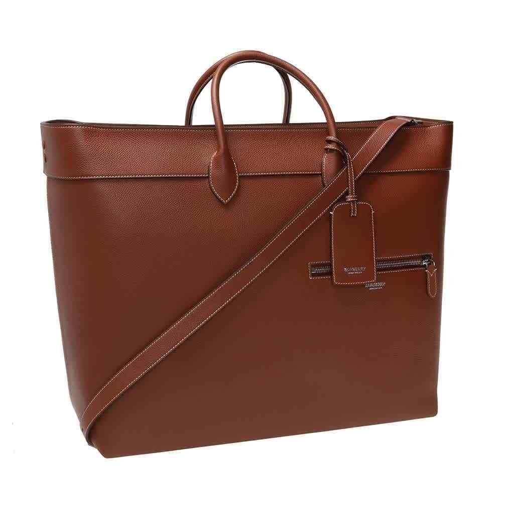  Túi Nam Burberry Sanford Grainy Leather Holdall Tote 'Tan' 