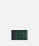  Ví Bottega Veneta Intrecciato Zipped Card Case 'Green' 